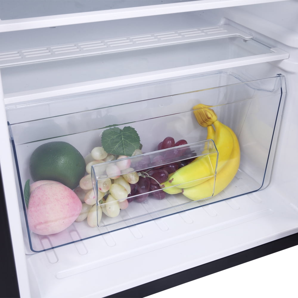 90L/3.2CU.FT Portable Household Refrigerator, Double Doors Vertical Compact Refrigerator for Home Office