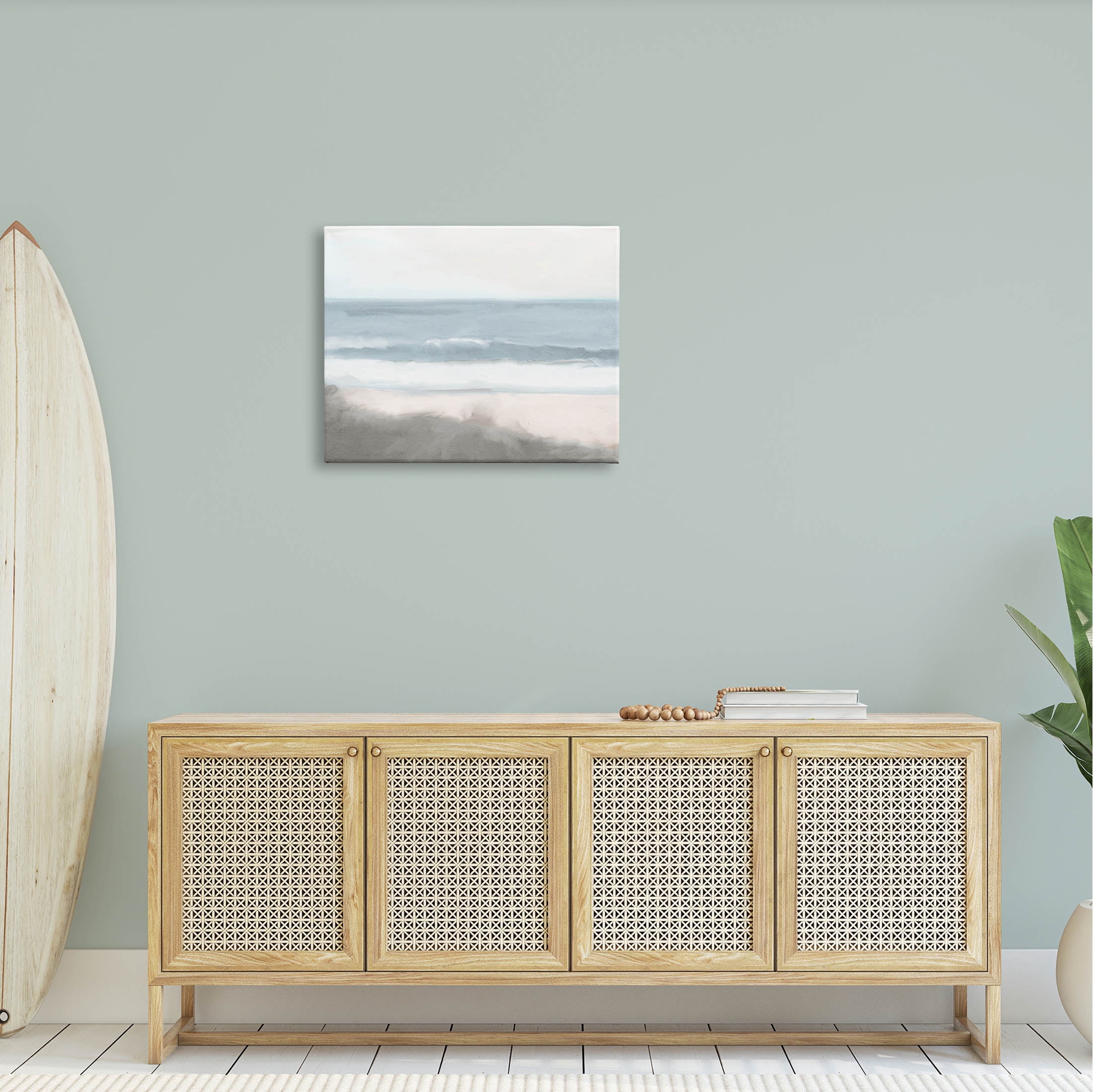 Stupell Industries Rolling Beach Waves Foamy Shoreline Graphic Art Gallery Wrapped Canvas Print Wall Art, Design by Kim Allen
