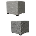 thumbnail image 2 of Sole Designs Merton Towers 4-button Tuft Square Ottoman Black/White, 2 of 5