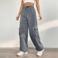 thumbnail image 1 of WILLBEST Pantalones Casuales para Mujer, de Cintura Alta, Lisos, con Cordones, para el Trabajo, con Bolsillo y Pierna Recta, para Uso Diario y Diario. Mediana, 1 of 6