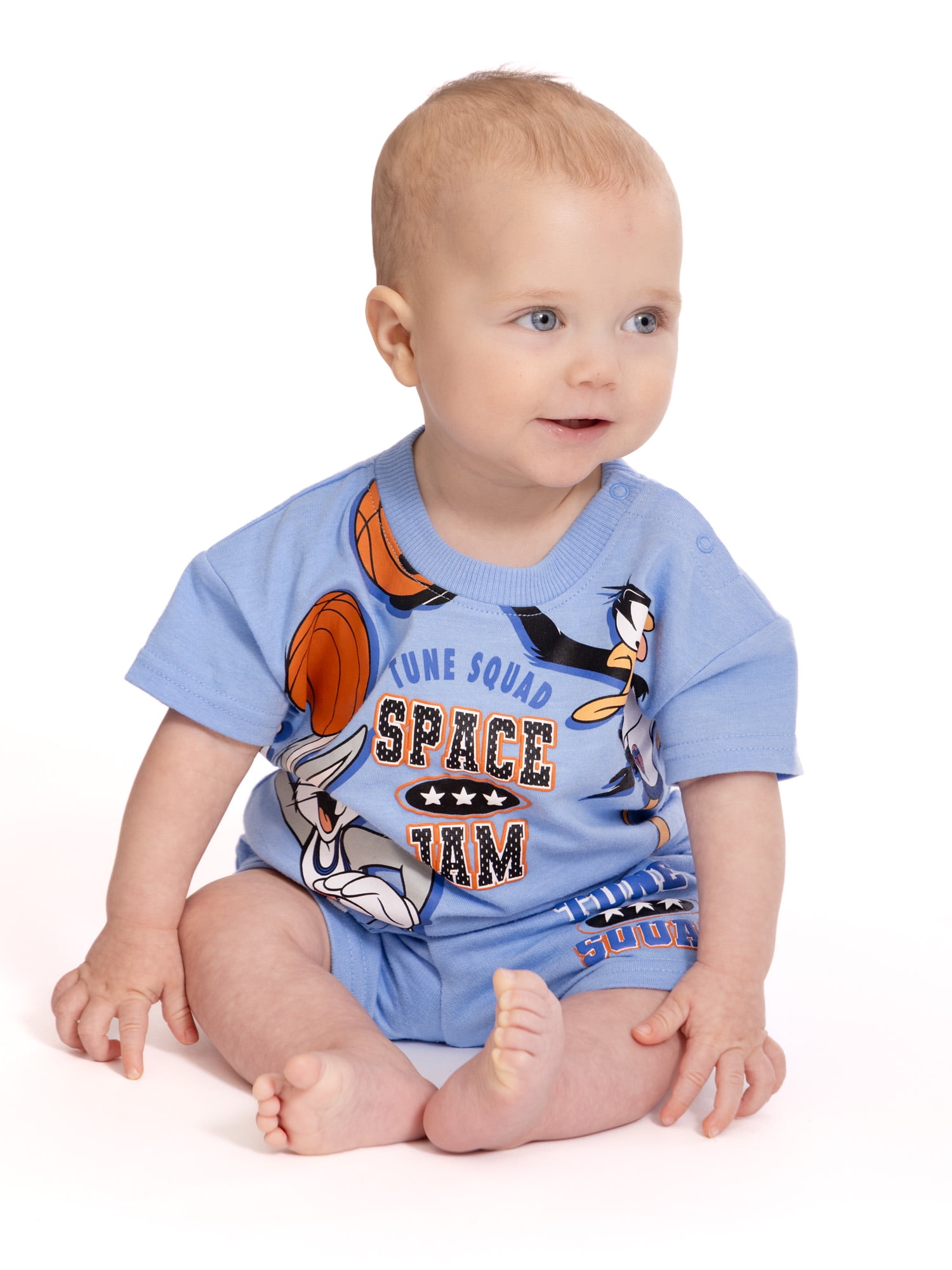 Looney Tunes Baby Boys Short Sleeve Graphic Tee and Shorts Set, 2-Piece, Sizes 0/3M-24M