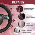 thumbnail image 5 of Bling Diamond Leather Steering Wheel Cover, with Sparkly Crystal Glitter Rhinestones Universal Fit 14"1/2-15" Car Wheel Protector for Women Fit Suvs, Vans, Sedans, Car, Trucks, 5 of 17