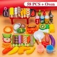 thumbnail image 1 of Kids Pretend Play Kitchen Toys Mini Food Toys Simulation Cookware Cooking BBQ Oven Kit Role Play Game Educational Gift Children, 1 of 7