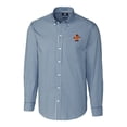 thumbnail image 2 of Men's Cutter & Buck  Navy Syracuse Orange Vault Easy Care Stretch Gingham Long Sleeve Dress Shirt, 2 of 3