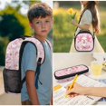 thumbnail image 5 of HUIACONG Cherry Blossom Axolotl Backpack for Boys Girls, Pretty Axolotl Print School Bag 4PCS Pack with Lunch Box, Pencil Case and Water Bottle Sleeve for Elementary Kids, 5 of 7