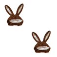 thumbnail image 4 of VONKY Cute Rabbit Hat with Adjustable Ears Warm Animal Soft Plush Brown 55cm 2Set, 4 of 6