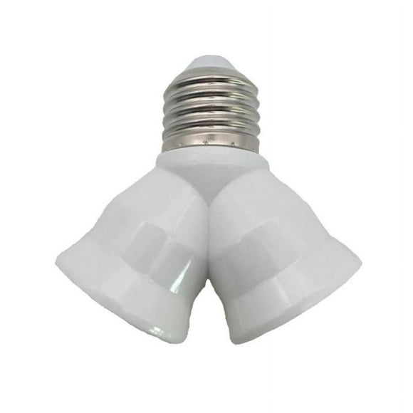 WAITLOVER E27 to E27 Base Light Lamp Bulb Socket 1 to 2 Splitter Lamp Socket Adapter Converter Accessories Converter Holder