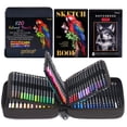 thumbnail image 1 of Set de lápices de colores PRINA 120 colores con cuaderno de bocetos para adultos, 1 of 8
