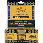 Tiger Balm Pain Relieving Ultra Strength, 10g – Soothing Ointment – Ultra Strength Muscle Rub – Tiger Balm Ointment – Non-Staining Sports Muscle Rub