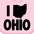 thumbnail image 4 of Inktastic I Love Ohio with State Silhouette Boys or Girls Baby Bib, 4 of 4
