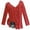 Red, variant on IROINNID Fall Shirts for Women Long Sleeve Loose Fit Lightweight V-Neck Blouse Casual Pleated Comfy Pullover Tops,Purple