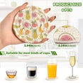 thumbnail image 3 of WOBOGO Many Different Fruits on White Background Coil Coasters Set of 6 Minimalist Cotton Woven 3.94 inch Non-Slip Insulated and Absorbent Home Accessories., 3 of 7