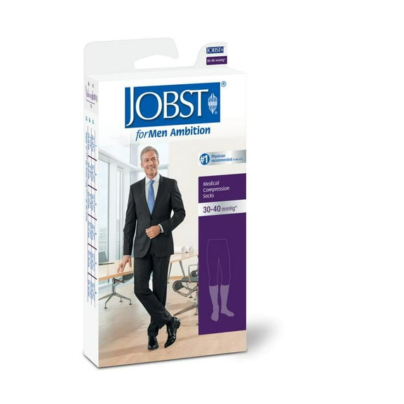 Jobst For Men Ambition Knee 30-40 Navy Sz6 Reg