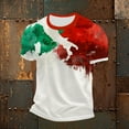 thumbnail image 2 of oqasdz Men T Shirts Casual Italian Flag Print Comfortable Breathable for Daily Wear Sports and Relaxation Tee Top, 2 of 3