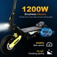 thumbnail image 4 of GT06 Electric Scooter for Adults, 30 MPH Fast E-Scooter with 1200W Motor, 25 Miles Range, 11" Off-Road Tubeless Tires & Dual Suspension, 330 lbs Max Load Foldable Commuting Scooter, 4 of 9