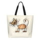 thumbnail image 1 of Balery Brown Cat Cartoon Bolsa Tote Estilo Estético con Cremalleras, Bolsa de Hombro, Bolsa de Compras Grande y Plegable, 1 of 8
