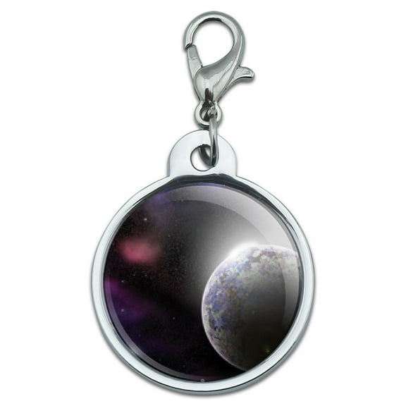 Planet in Space - Nebula Stars Cosmic Small Metal ID Pet Dog Tag