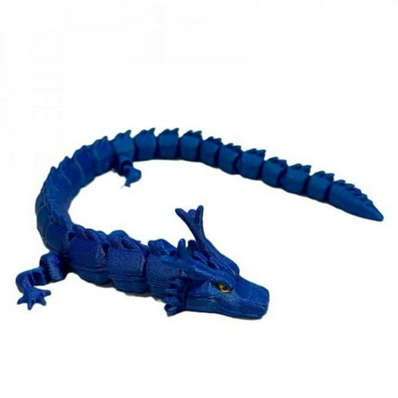 MDR Trading Inc. SC-105.75.754 3D Printed Sparkly Blue Dragon Figurine