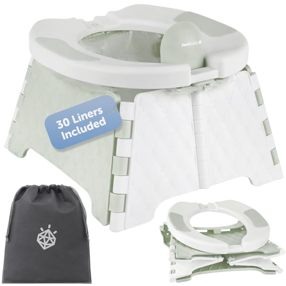 Jool Baby Foldable Portable Potty Training Chair with Travel Bag & 30 Liners