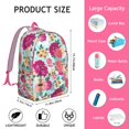 thumbnail image 5 of Flowers Print Travel Backpack for School College and Work, Large Capacity Bookbag with Laptop Sleeve, Durable Everyday Commuting Backpack, Sunflower Floral Design Unisex Gift for Teens Adults, 5 of 5