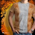 thumbnail image 4 of Halloween Orange Cat Costume All Over Adult T-Shirt - 2X-Large, 4 of 7