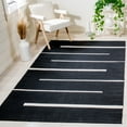 thumbnail image 2 of SAFAVIEH Montauk Oswald Geometric Striped Cotton Area Rug, Black/Ivory, 3' x 5', 2 of 9