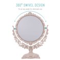 thumbnail image 2 of WEUVEB Retro European Style Mirror Round Standing Mirror Vintage Tabletop Mirror Bedroom Mirror for Home Assorted and Plastic 1pc, 2 of 4