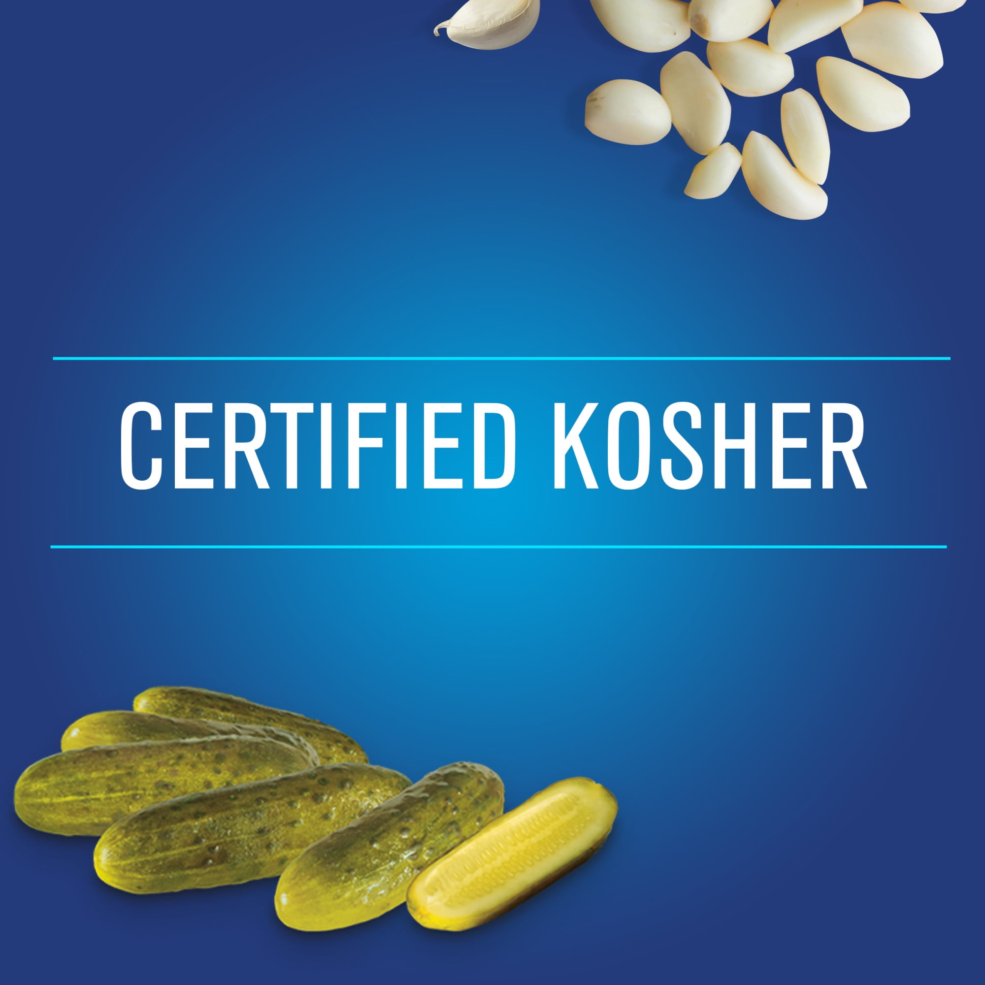 (6 pack) Vlasic Kosher Dill Whole Pickles, Keto Friendly, 80 fl. oz.