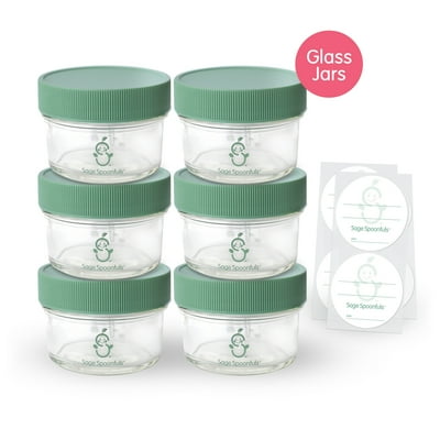 6-Pack of oz Glass Baby Food Storage Containers by Ghana Ubuy