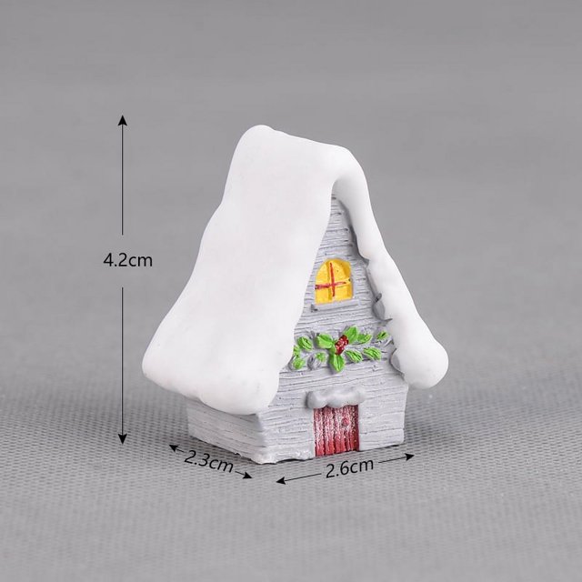 Adornos navideños de muñeco de nieve con forma de casa de nieve, estilo europeo, color caramelo, villa, artesanía creativa de resina, regalo