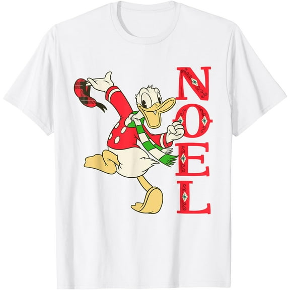 Vintage Donald Duck Noel Holiday DTG Print Unisex T-Shirt