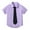 Purple, variant on KyCheLot Little Boys' Dress Shirts with Tie Short Sleeve Comfy Solid Color Cotton Button down Shirt 3Months-6Years