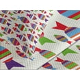 thumbnail image 4 of Ambesonne Fish Quilted Bedspread Set 3 Pcs, Vibrant Striped Fishes, King Size, Multicolor, 4 of 5