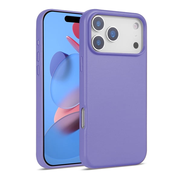 Leatherette MagSafe Case for iPhone 17 Pro Max Cover - Purple