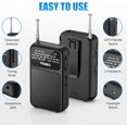 thumbnail image 4 of J-555 Pocket Radio AM FM USB-C Charging& Battery Operated, Excellent Reception& Clear Speaker and Headphone Jack, Back Clip, Flashlight, Transistor Radios, Portable Radios AM FM, Mini Radio, 4 of 4