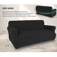 thumbnail image 4 of Housse de Canapé Extensible Élastique 3 Places, 1 Pce (Noir, Grand), 4 of 7