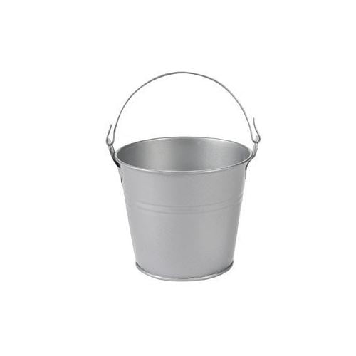 Mini Silver Tinplate Metal Pails with Handles (size 3inch) 12 ct
