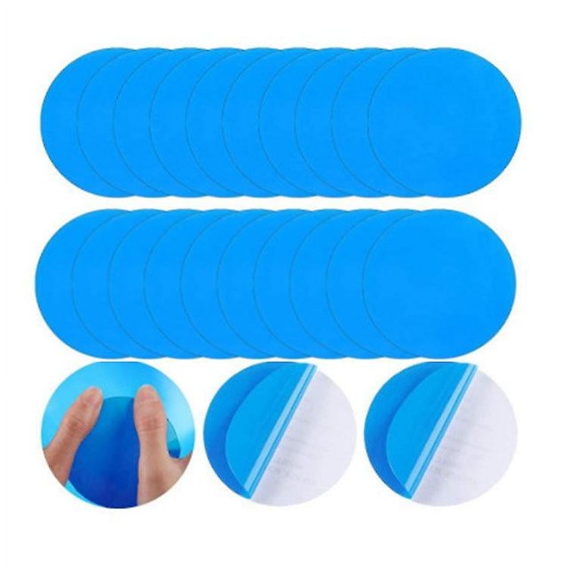 20 piezas de parches de reparación de PVC autoadhesivos, parche de vinilo para reparación de revestimiento de piscina, parches autoadhesivos redondos de goma de vinilo para reparación