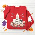 thumbnail image 5 of Meichang Womens Halloween Sweatshirt Ghost Graphic Crewneck Pullover Fall Casual Long Sleeve Holiday Sweatshirts, 5 of 5