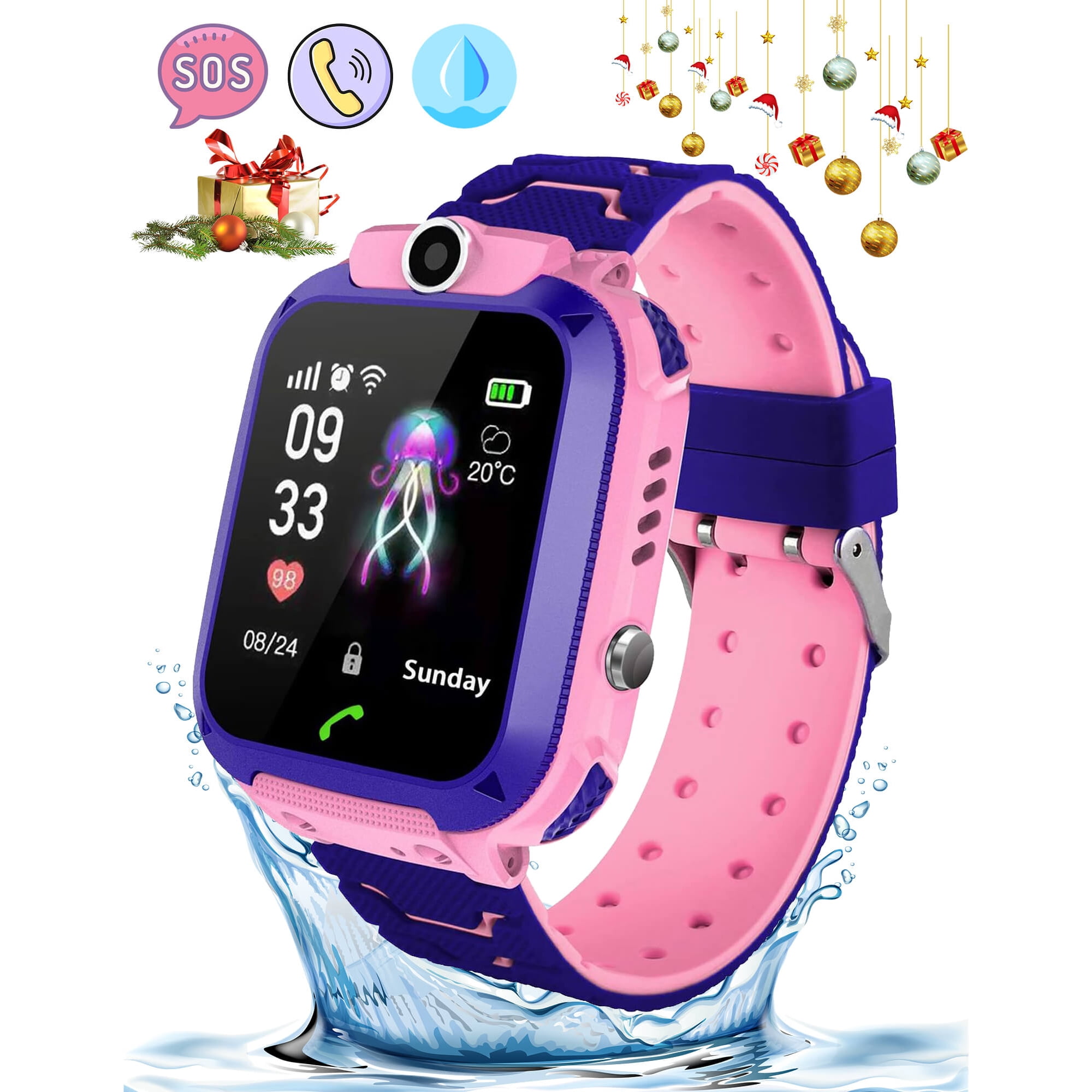 Fixdono Kids Smart Watch for Boys Girls, Kids Phone Watch for Kids Age 3-12, Birthday Christmas Gift