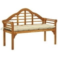 thumbnail image 6 of vidaXL Patio Queen Bench with Cushion 53.1" Solid Acacia Wood, 6 of 88