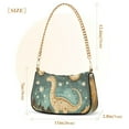 thumbnail image 3 of FORMRS Womens Shoulder Bag with Chain Strap Clutch Purse Cute Tote Handbag, Dinosaur with Stars, 3 of 7