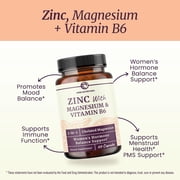 Women’s Magnesium and Zinc Hormone Balance Supplement with Vitamin B6, 60 Count