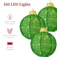 thumbnail image 3 of Best Choice Products 3-Piece Hanging Pop-Up Outdoor Christmas Ornaments, LED Lights, 8 Light Functions - Green, 3 of 7