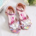 thumbnail image 2 of Sandalias de Frozen de Disney para niños, zapatos de fiesta para niñas, zapatos de cuero con cristales brillantes, nudo para niños, sandalias de Elsa, regalo de cumpleaños, 26 plantillas de 17,5 CM Gao Jinjia LED, 2 of 2