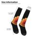 thumbnail image 2 of Fotbe Orange Dalia Calcetas Divertidas Estampadas para Hombre y Mujer, Calcetas de Algodón hasta la Rodilla para Caminar, Correr, Enfermería y Embarazo, 2 of 6