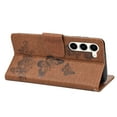 thumbnail image 5 of Feishell Wallet Case for Samsung Galaxy S23 Plus,Retro PU Leather Butterfly Embossed Pattern Full Protection Anti-Scratch Magnetic Clasp Flip Holder Card Slots & Cash Pocket Phone Cover,Brown, 5 of 6