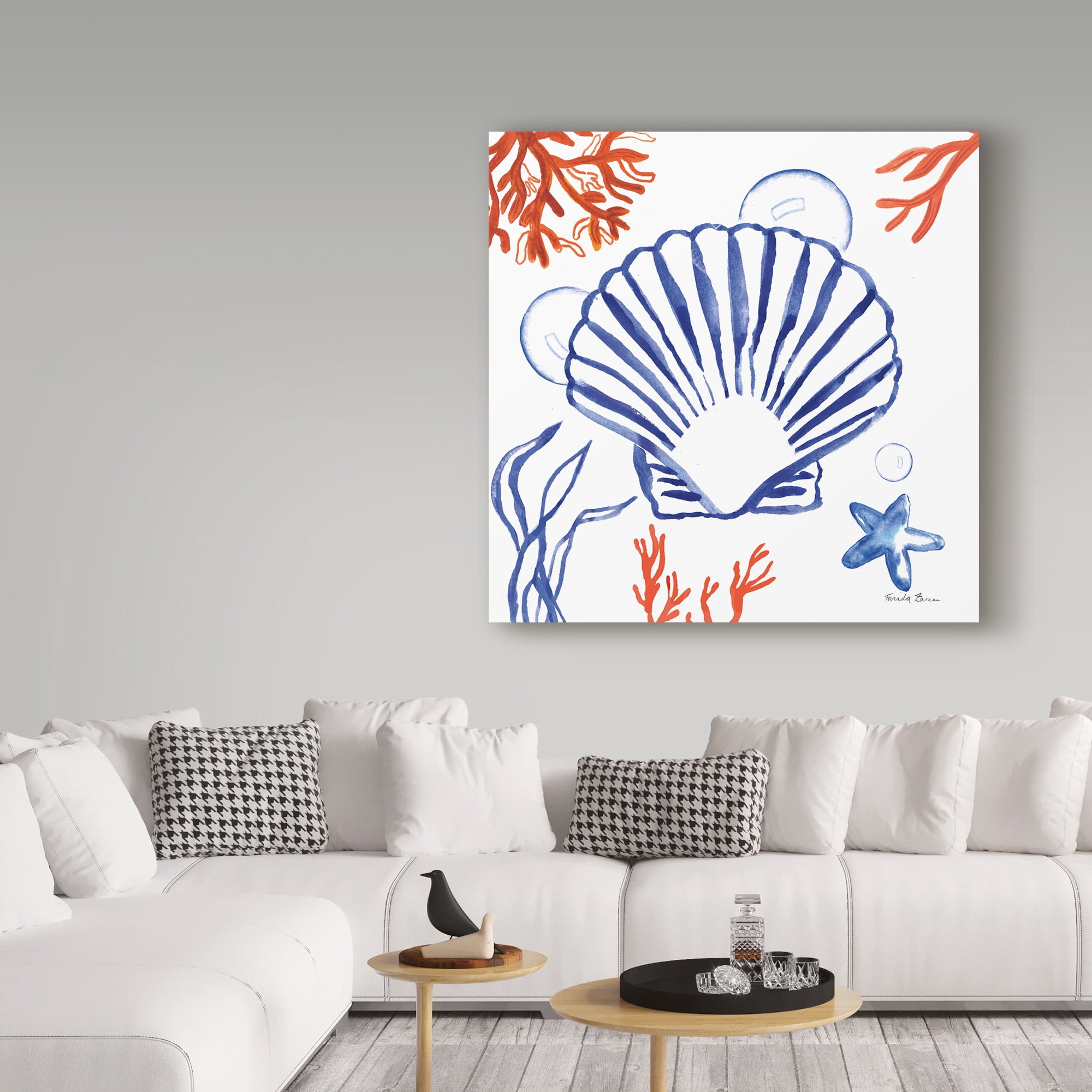 Trademark Fine Art 'Coastal Jewels III' Canvas Art by Farida Zaman