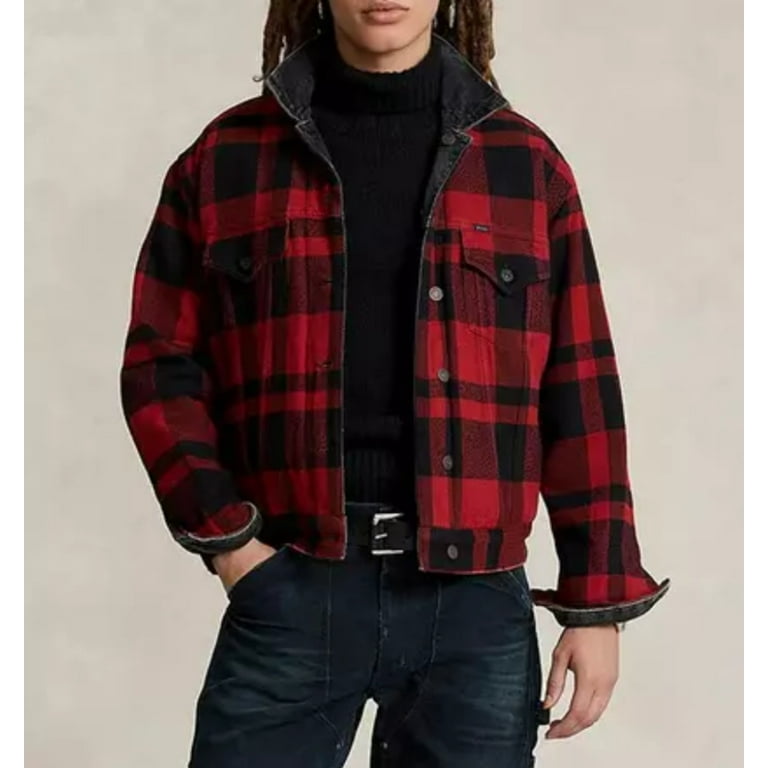 Polo Ralph Lauren Men's Multi Reversible Denim-Flannel Trucker