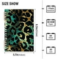thumbnail image 3 of Ckdifva Teal Gold Leopard A5 Ring Binder Notebook Journey Note Diary College Ruled Study 60 Pages, 3 of 8
